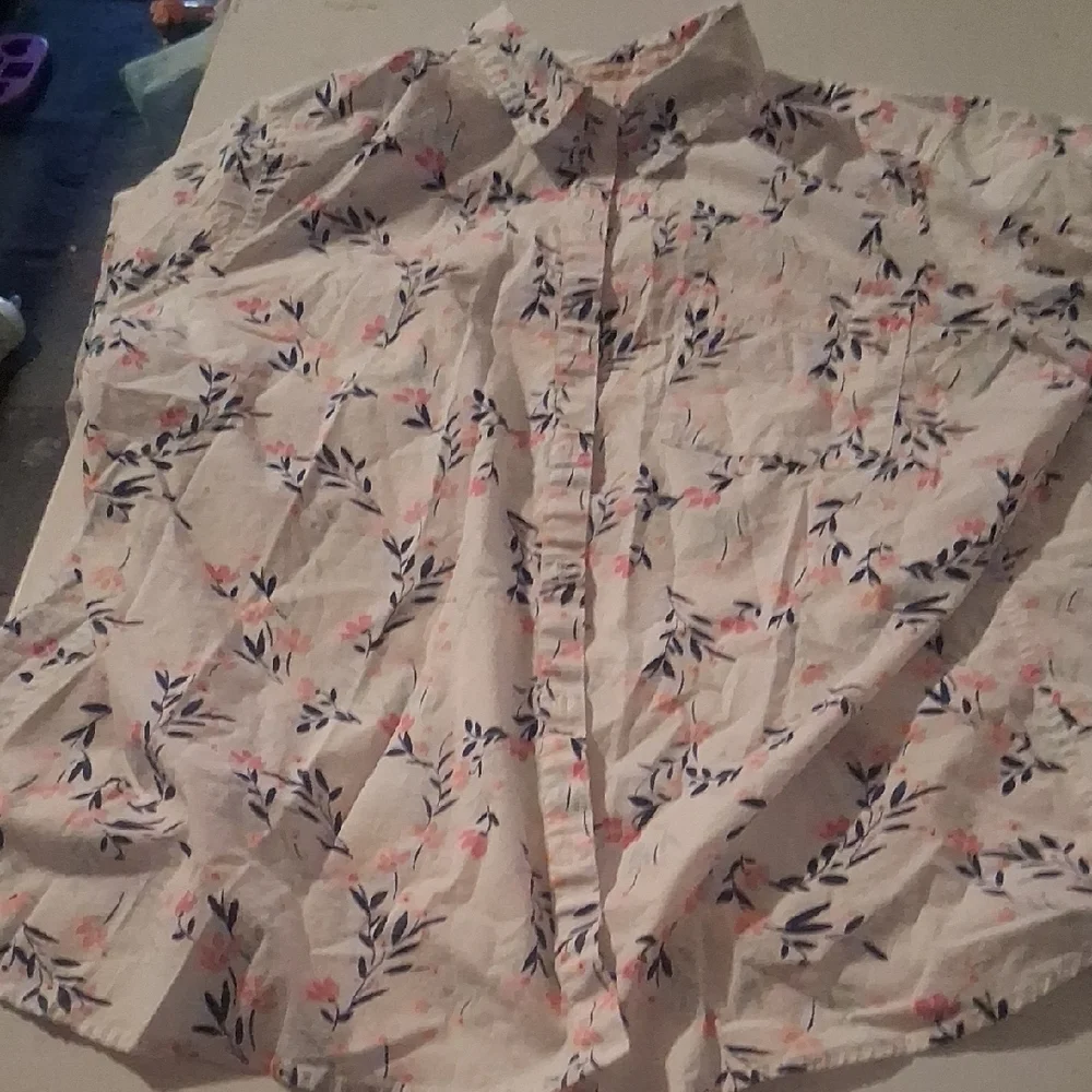Croft & Barrow Floral Button Down Blouse XXL Pink Blue - Picture 2 of 10